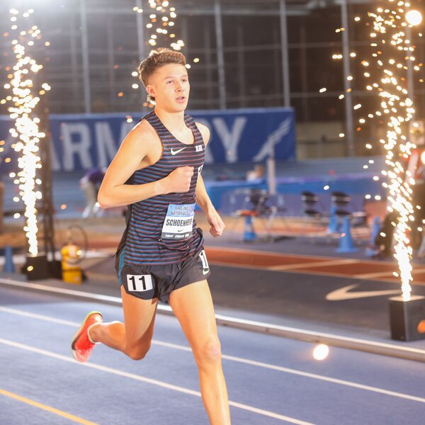 Malachi racing at the Armory